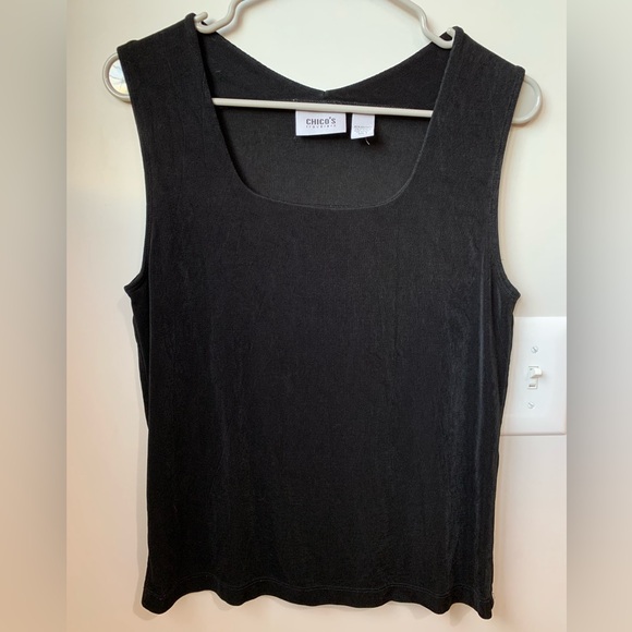 Chico's Tops - Chico's Elegant Black Sleeveless Tank